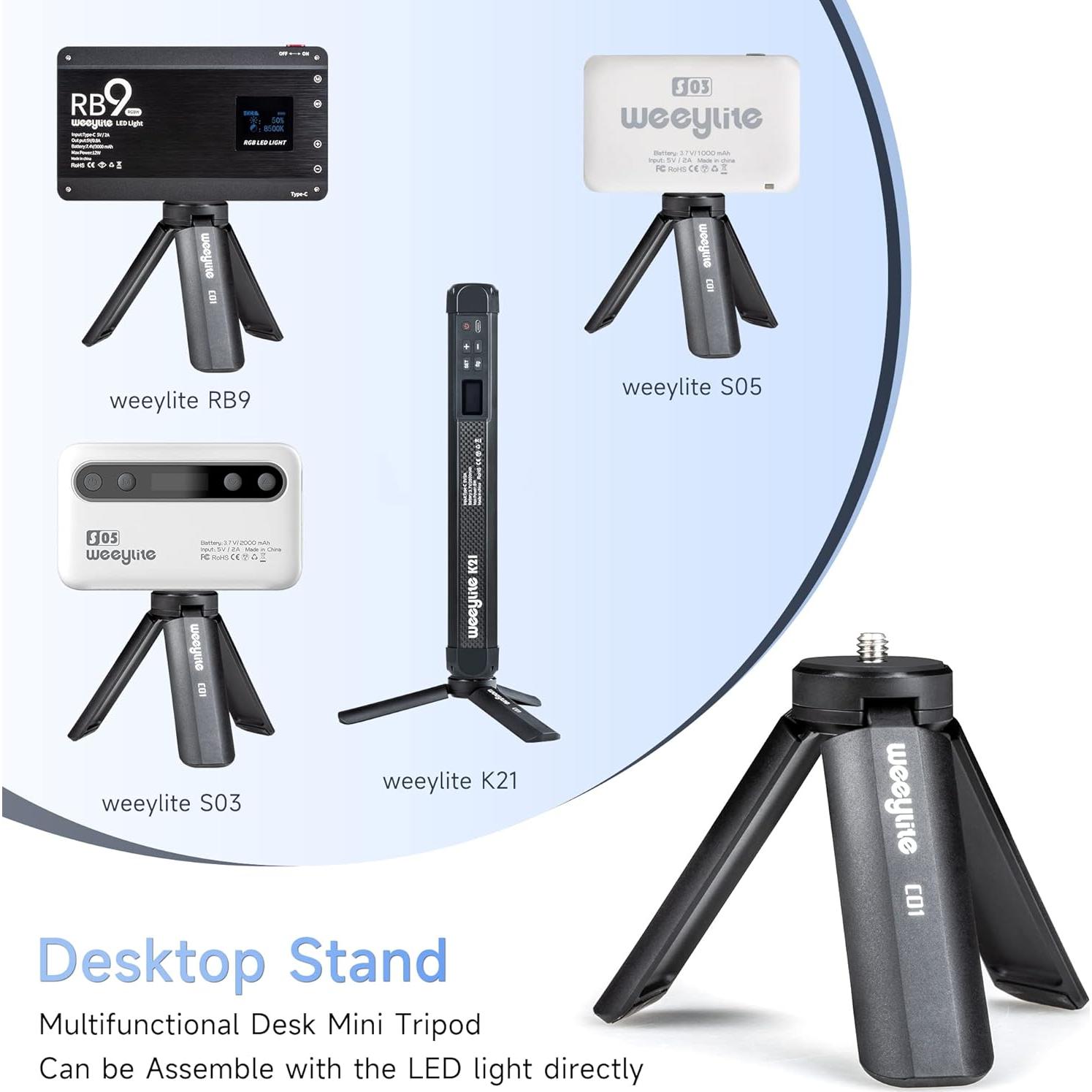 VILTROX K60 Pack de 2 Varitas de Luz RGB con Trípodes