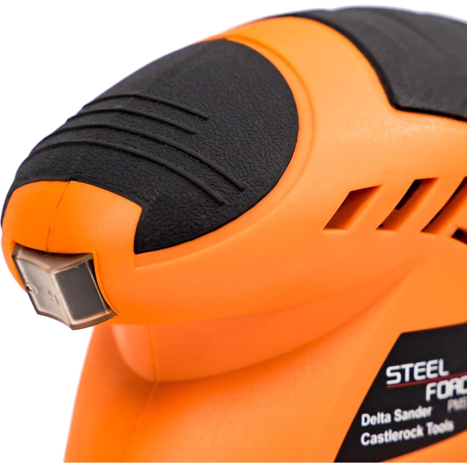 Lijadora Detalle Steel Force PMS120 12000 OPM con 20 Pzs Lija