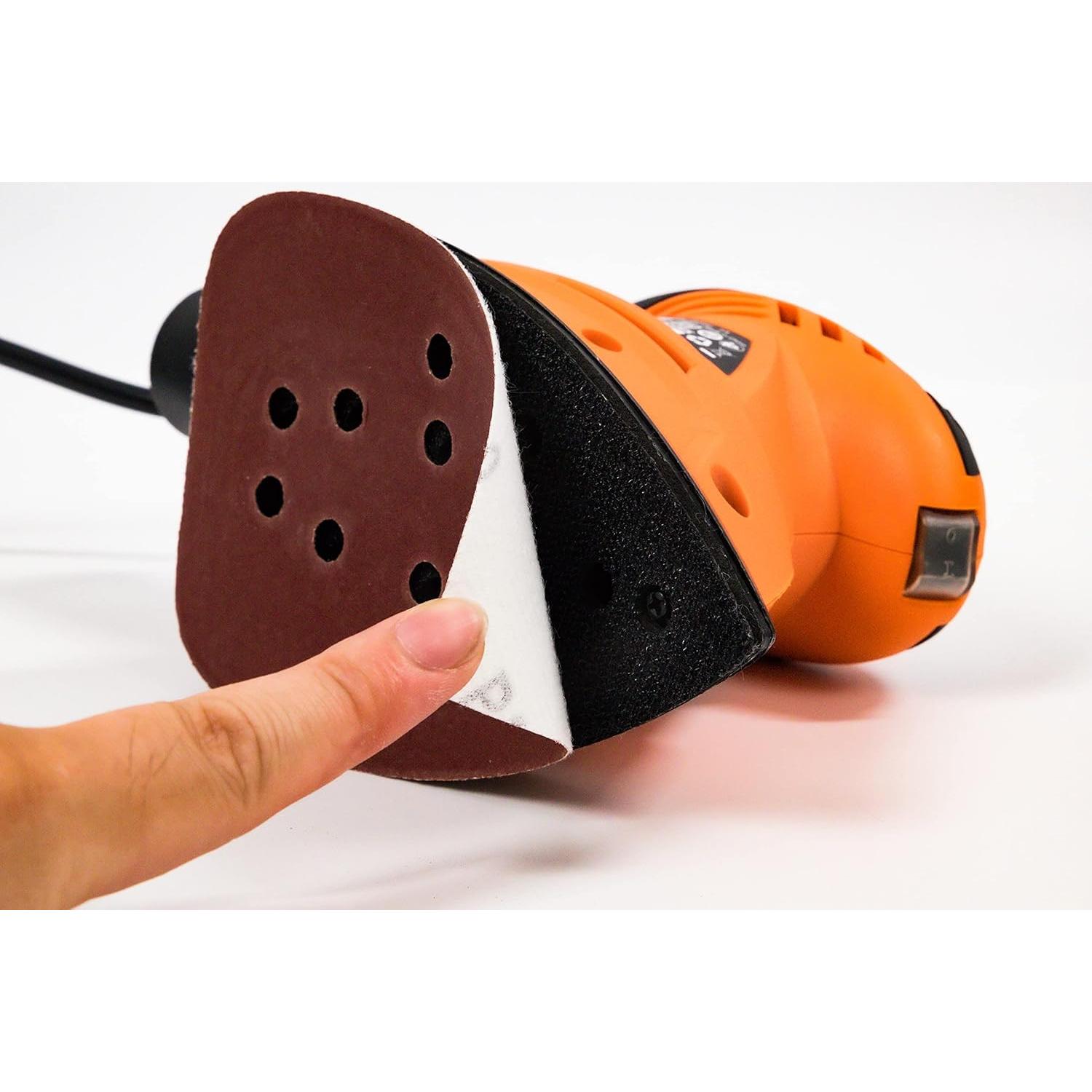 Lijadora Detalle Steel Force PMS120 12000 OPM con 20 Pzs Lija