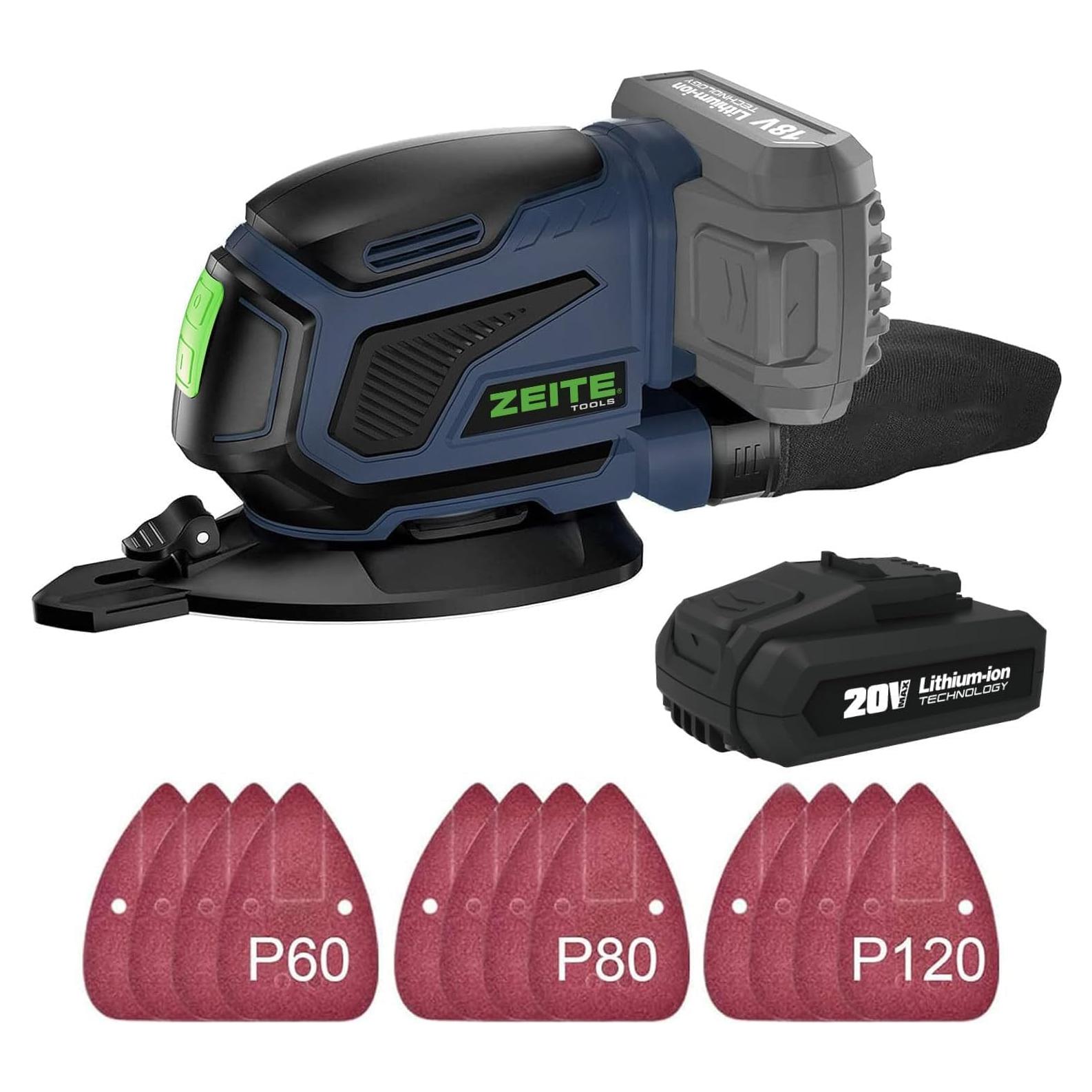 Lijadora Detallada Zeite 20V Inalámbrica 13000 OPM con Accesorios