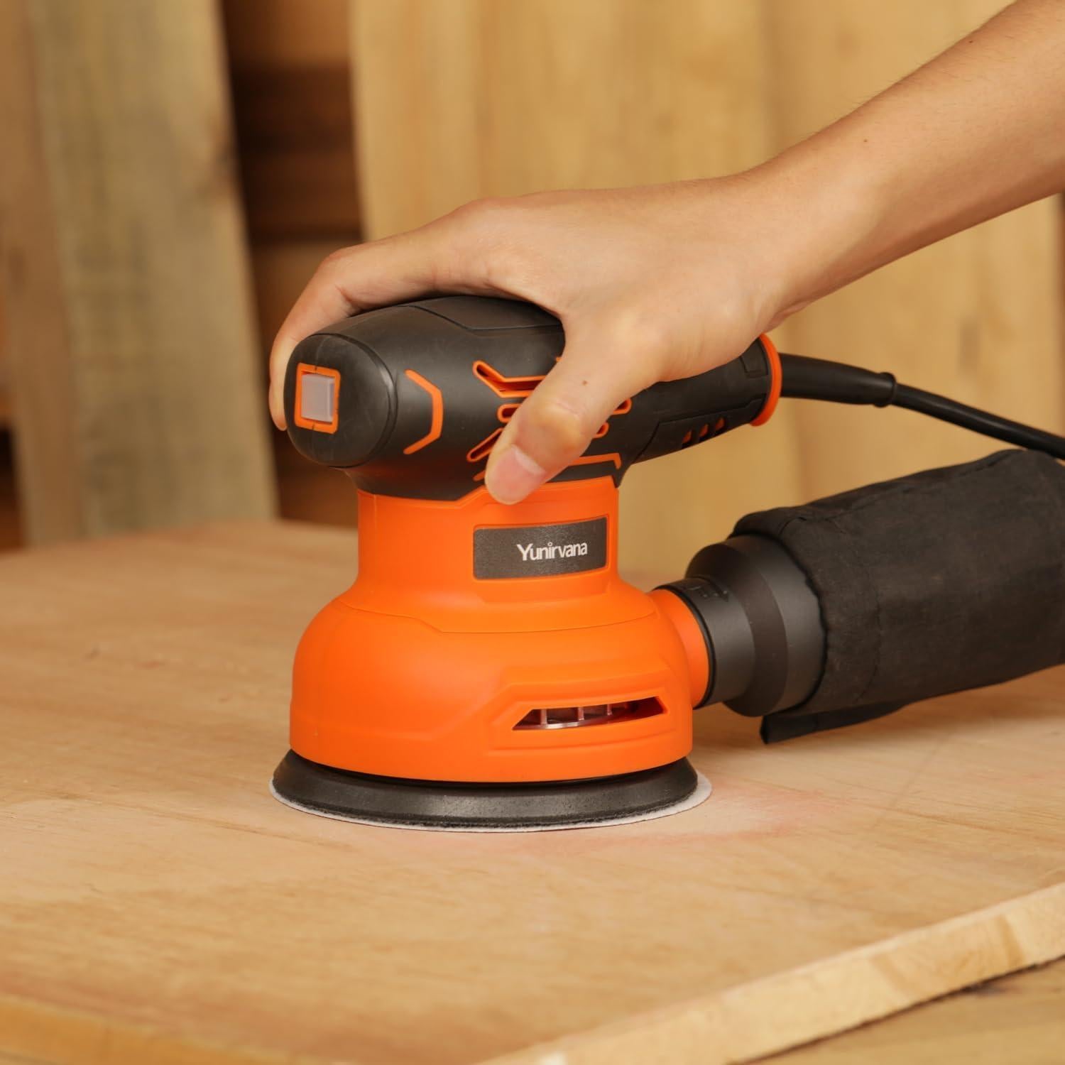 Lijadora Orbital 5" Yunirvana 300W 6 Velocidades 15 Discos