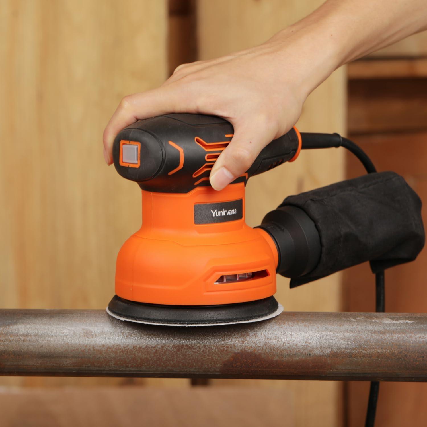Lijadora Orbital 5" Yunirvana 300W 6 Velocidades 15 Discos