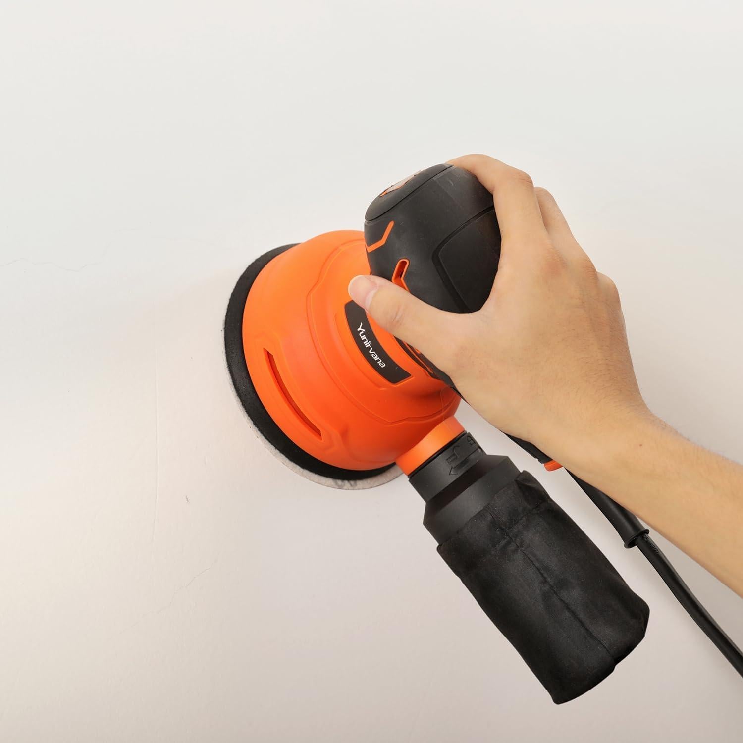 Lijadora Orbital 5" Yunirvana 300W 6 Velocidades 15 Discos