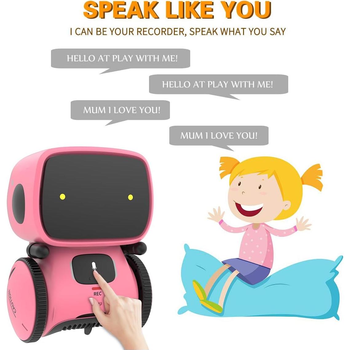 Robot Interactivo 98K Recargable para Niños 3+ con Sensor