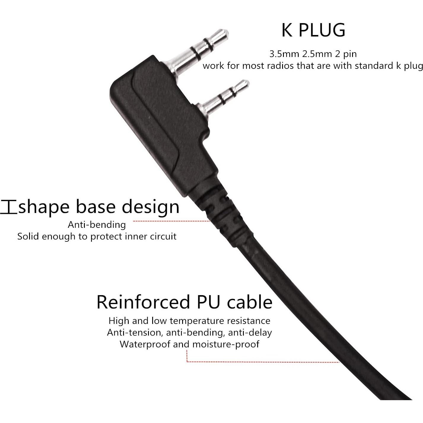 Adaptador PTT Táctico WODASEN U94 para Walkie Talkie 99.7g