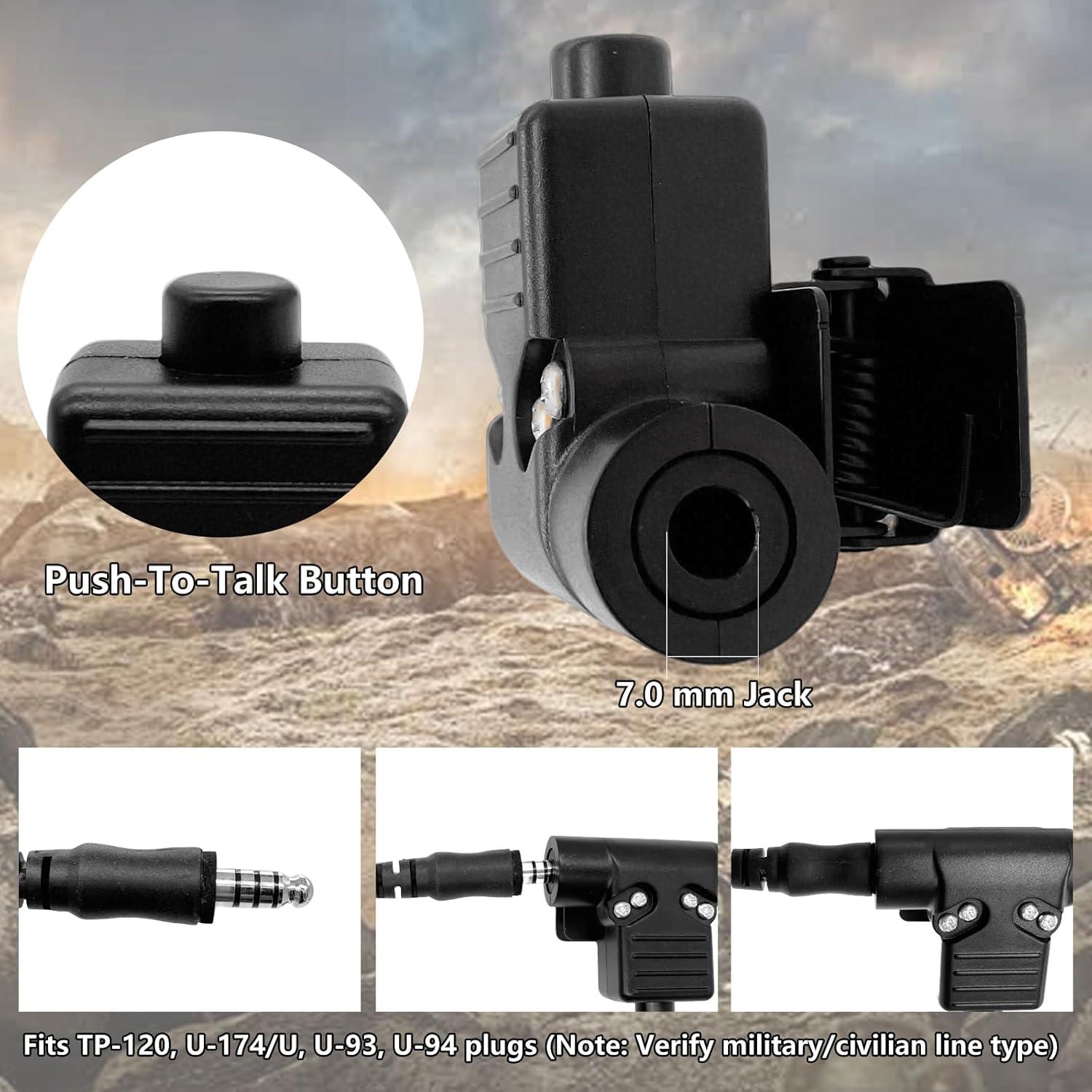 Adaptador PTT Táctico WODASEN U94 para Walkie Talkie 99.7g