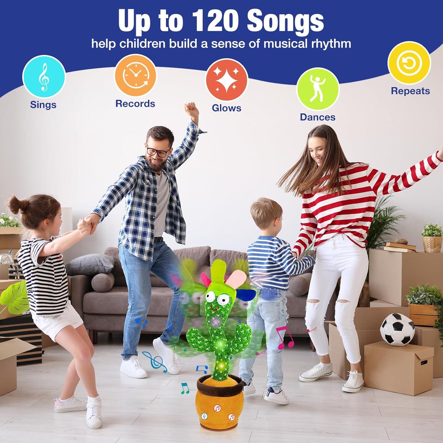 Juguete Cactus Hablante Ayeboovi 120 Canciones Interactivo