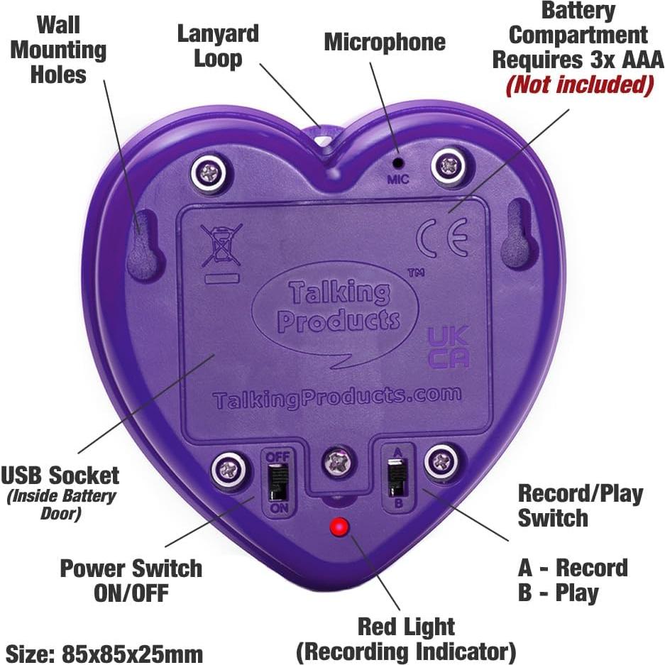 Módulo de Sonido Grabable Corazón Hablante 8MB Productos que Hablan