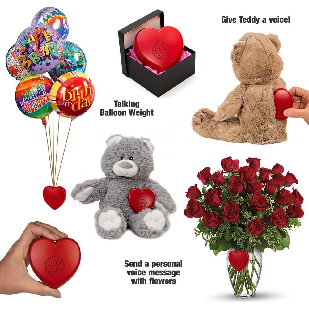 Grabador de Voz Corazón Hablante 2 Minutos - Rojo