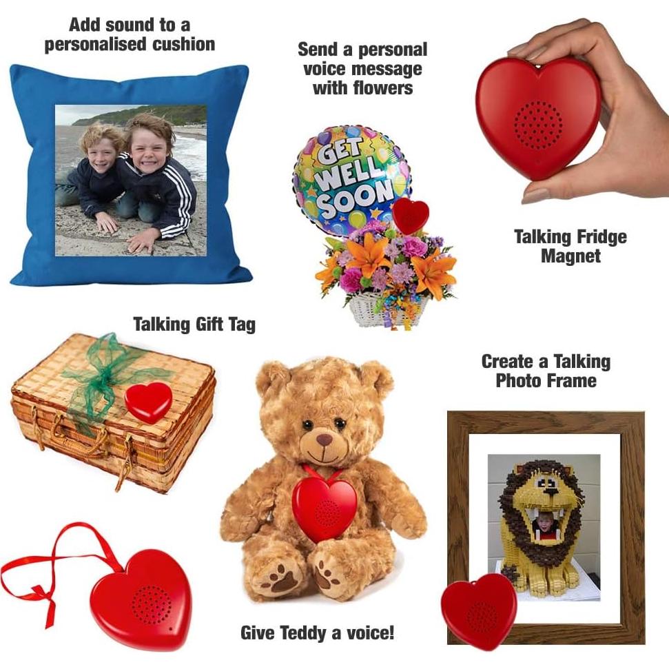 Grabador de Voz Corazón Hablante 2 Minutos - Rojo