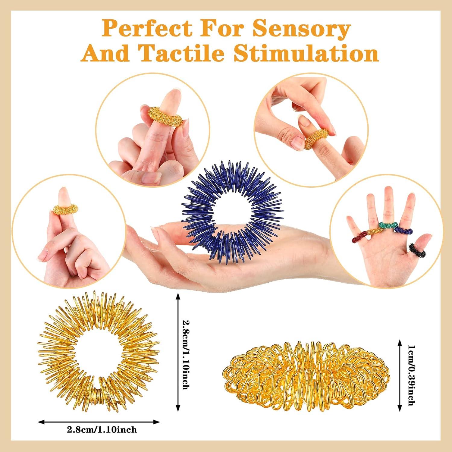 Anillos Antiestrés Fidget MTLEE 12 Piezas Acero Inoxidable