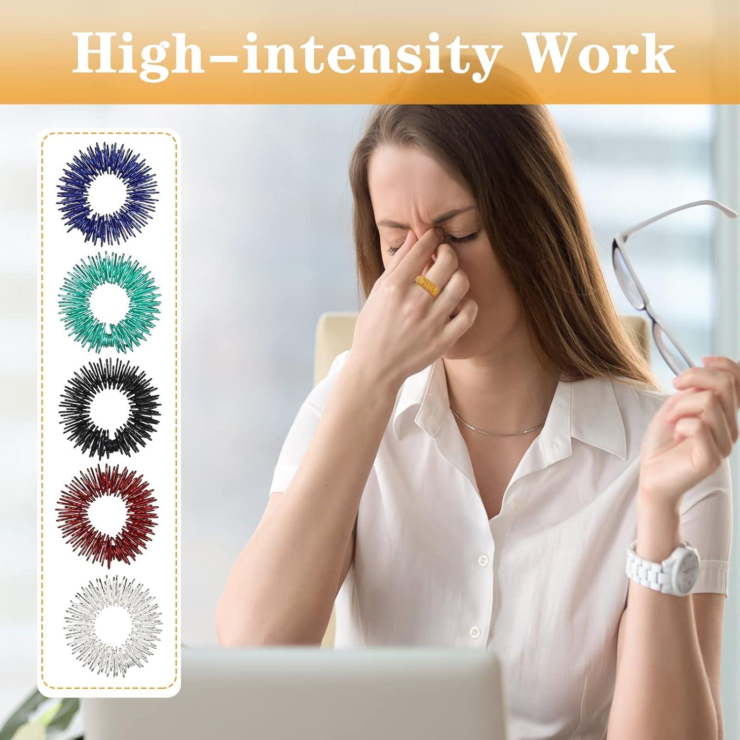 Anillos Antiestrés Fidget MTLEE 12 Piezas Acero Inoxidable