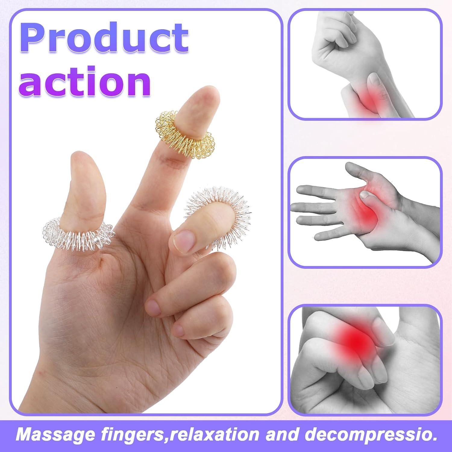 Anillos Sensoriales Antiestrés JIYIN - 12 Piezas Oro y Plata