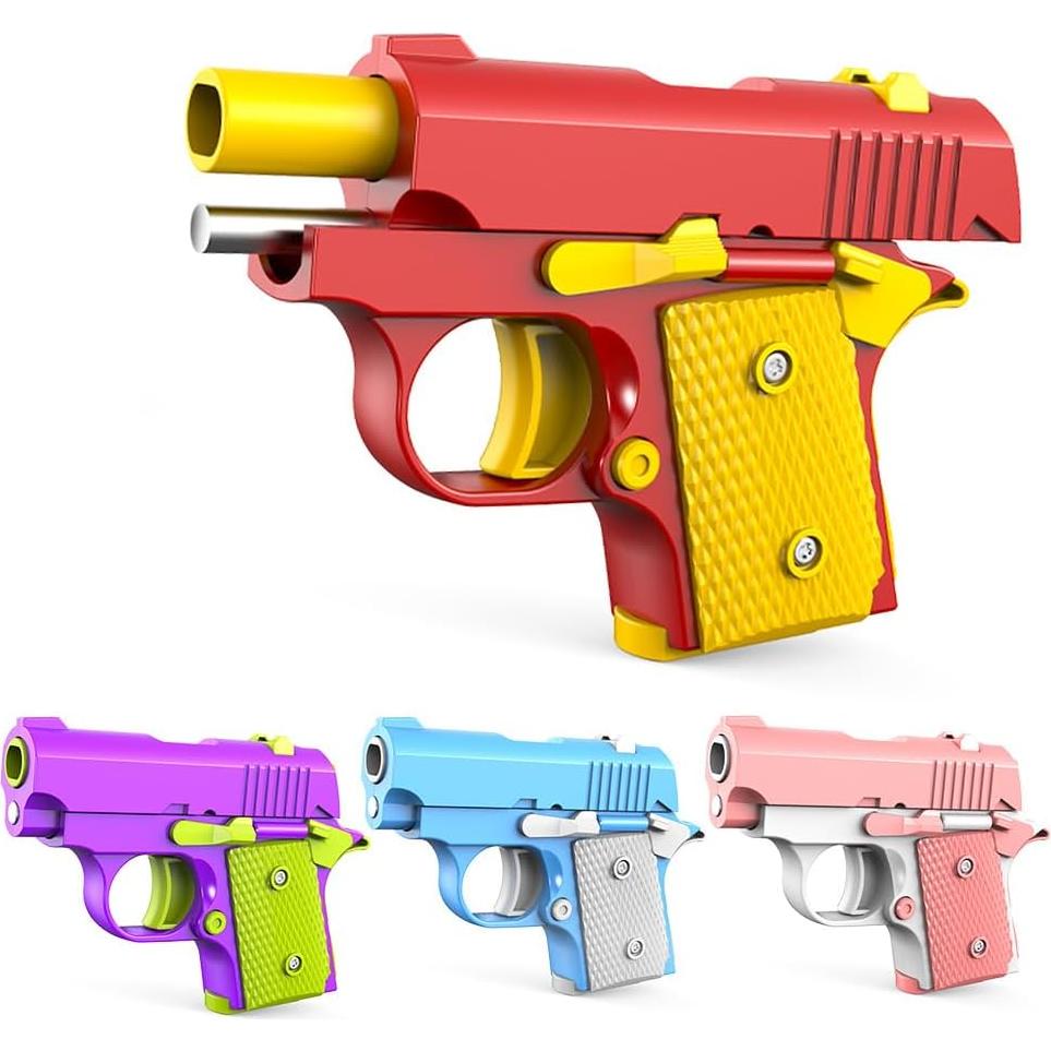 Juguetes Antiestrés Pistola 3D Poveyan 4PCS Alivio TDAH