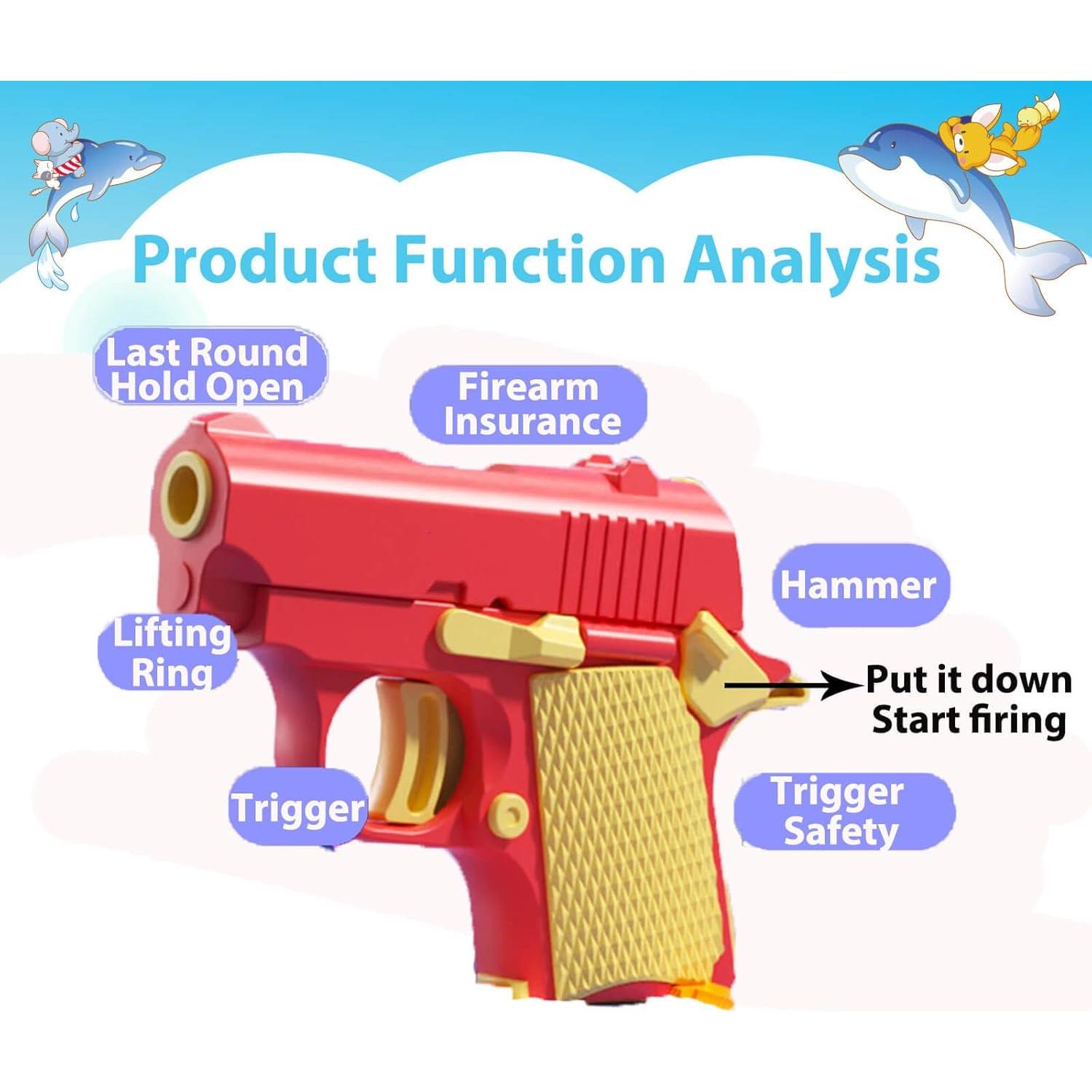 Juguetes Antiestrés Pistola 3D Poveyan 4PCS Alivio TDAH