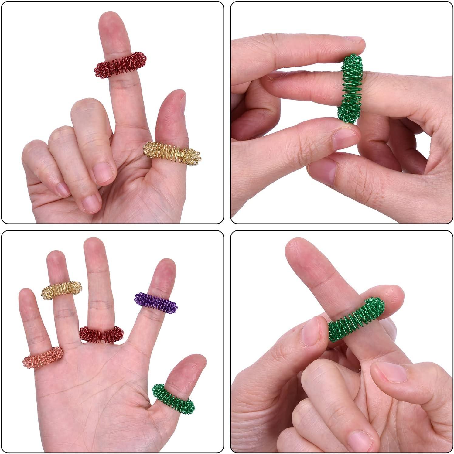 Anillos Sensoriales Espinosos Wisdompro - Paquete de 16 Colores