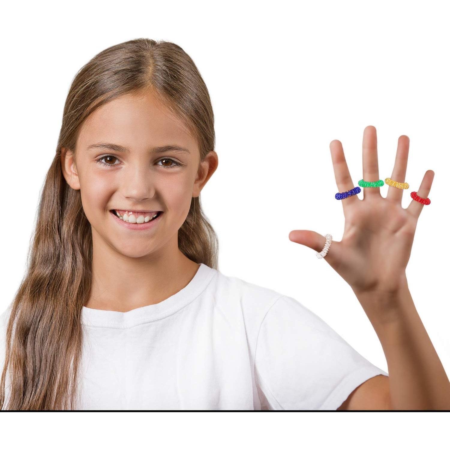 30 Anillos de Acupresión Blulu para Alivio del Estrés