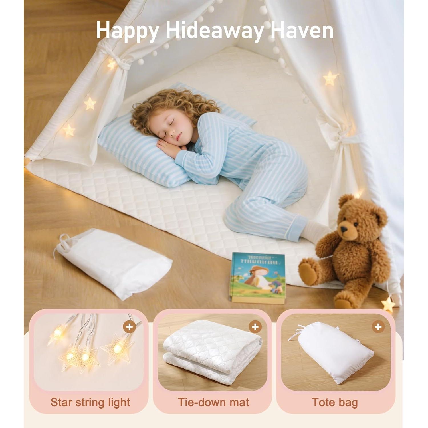 Tienda Teepee para Niños Little Dove 120x123 cm con Luces