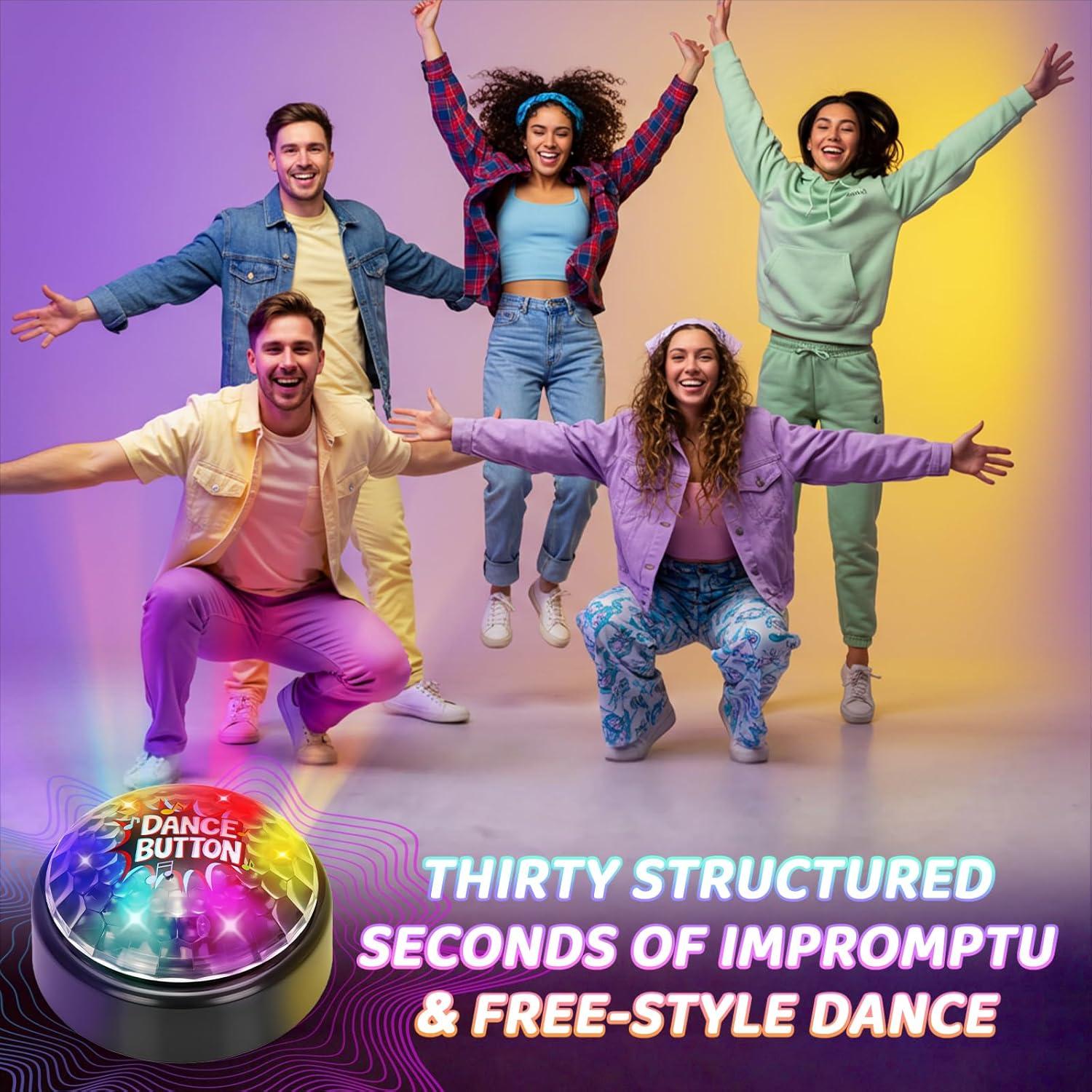 Botón de Baile Disco A_AIFAMY con 6 Luces y Sonido