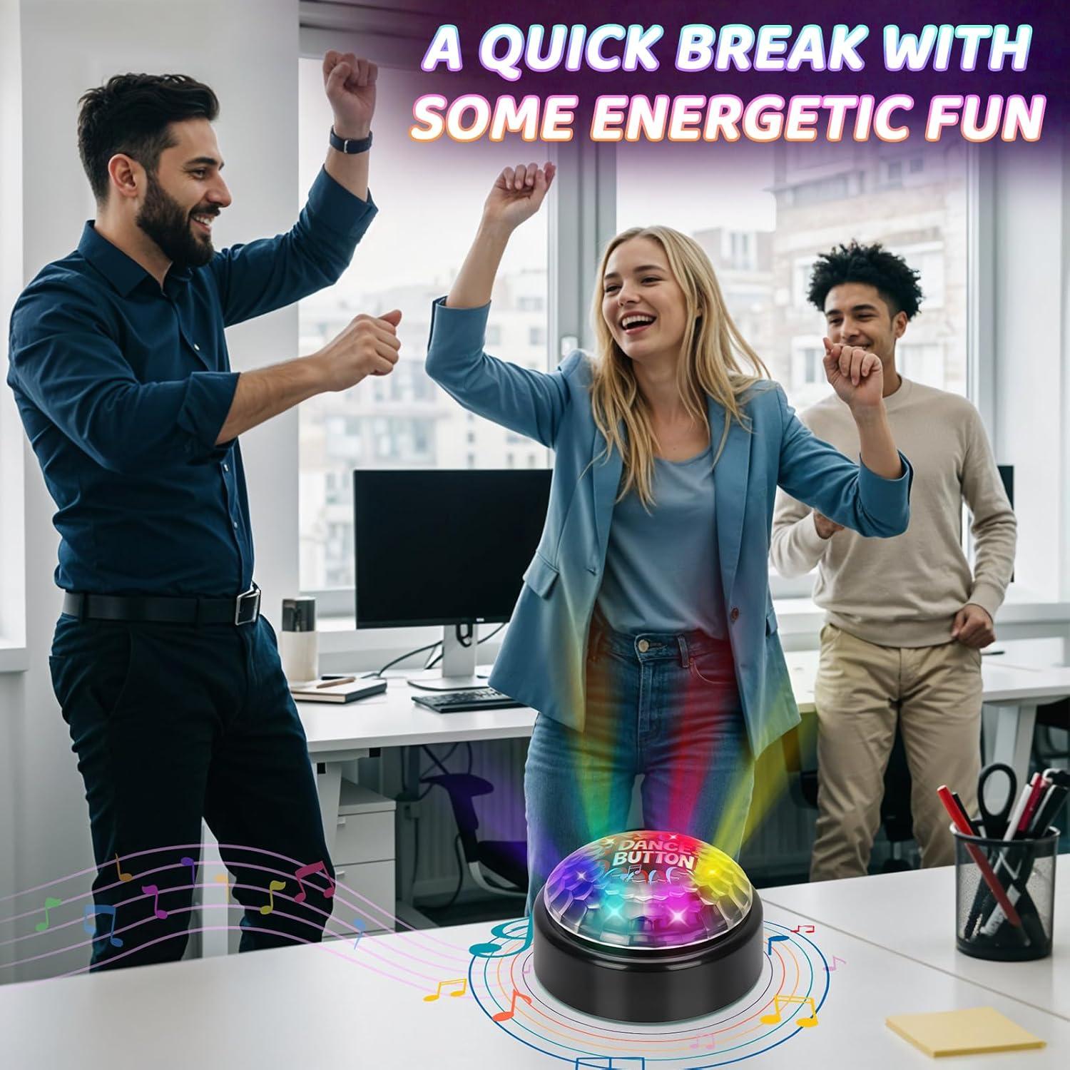 Botón de Baile Disco A_AIFAMY con 6 Luces y Sonido