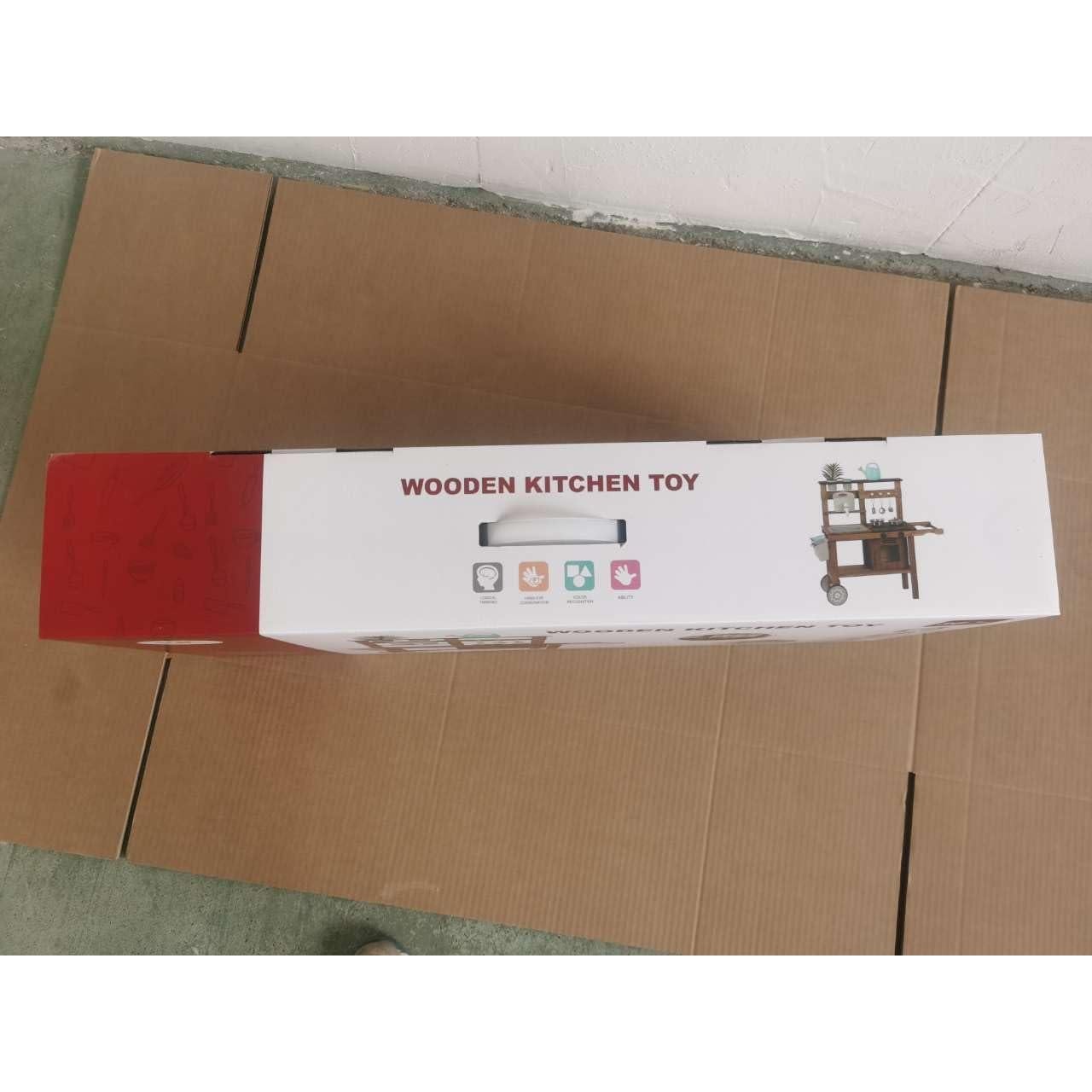 Juego de Cocina de Madera WOODENFUN con Ruedas y Accesorios