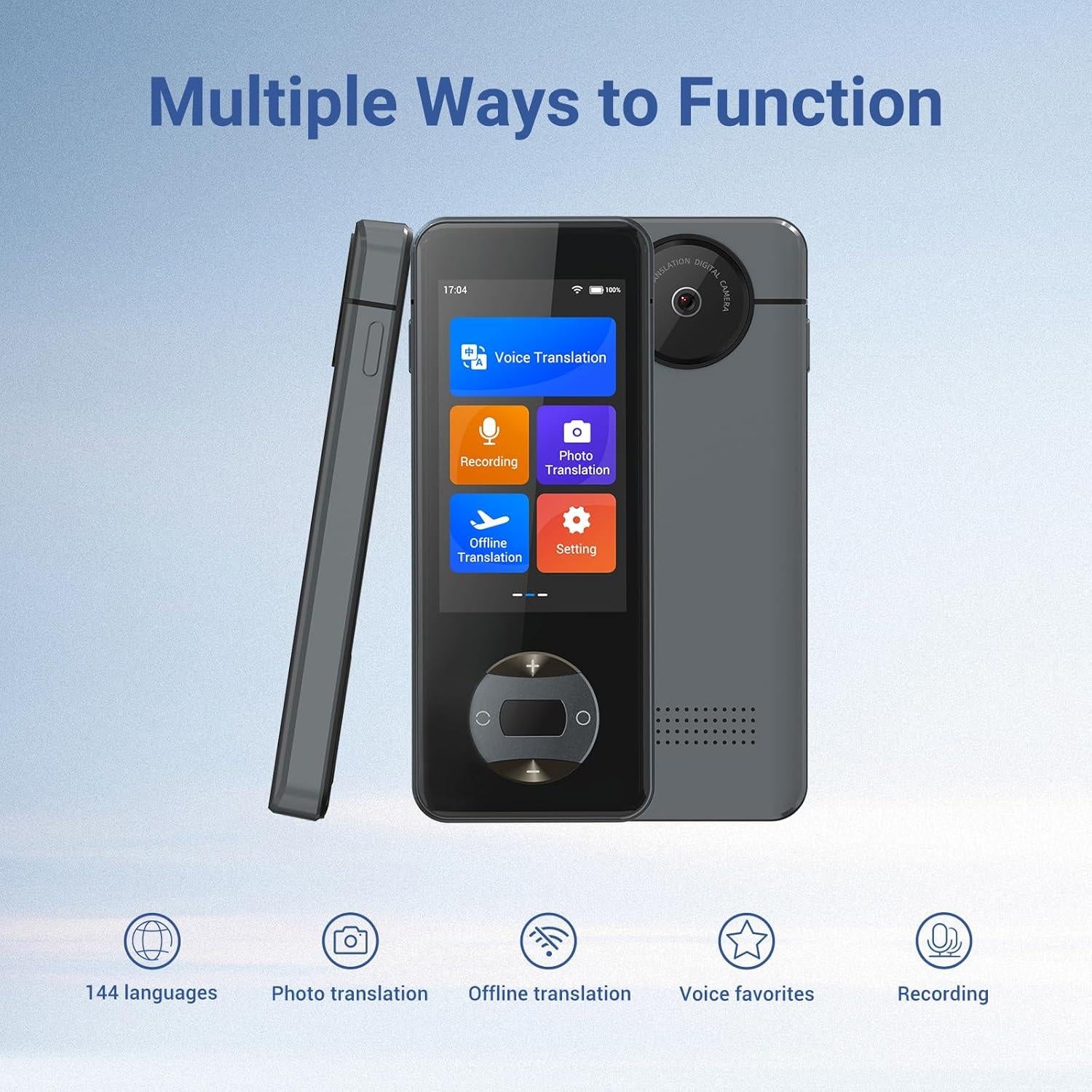 Traductor de Idiomas Offline ANFIER W10 PRO 144 Idiomas