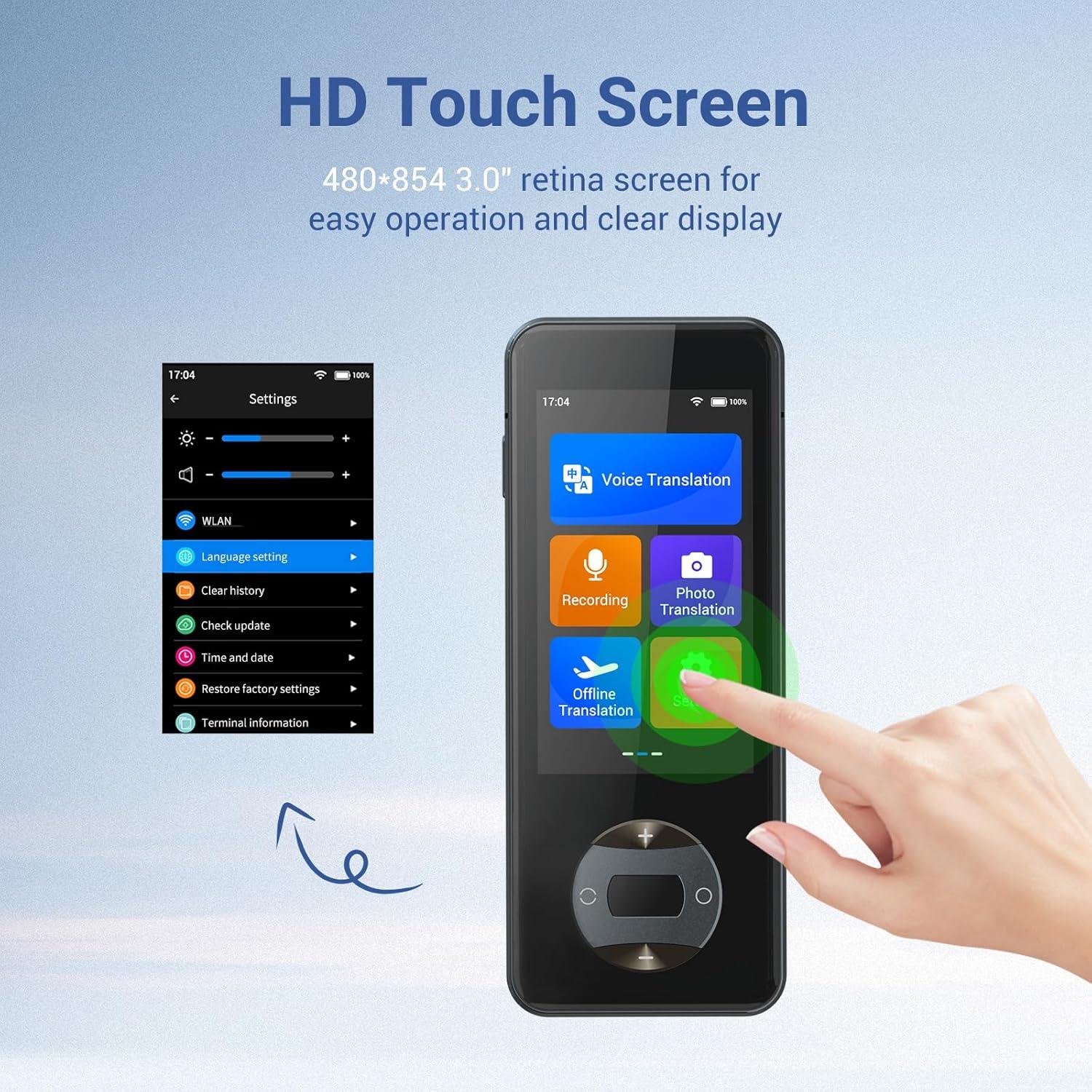 Traductor de Idiomas Offline ANFIER W10 PRO 144 Idiomas