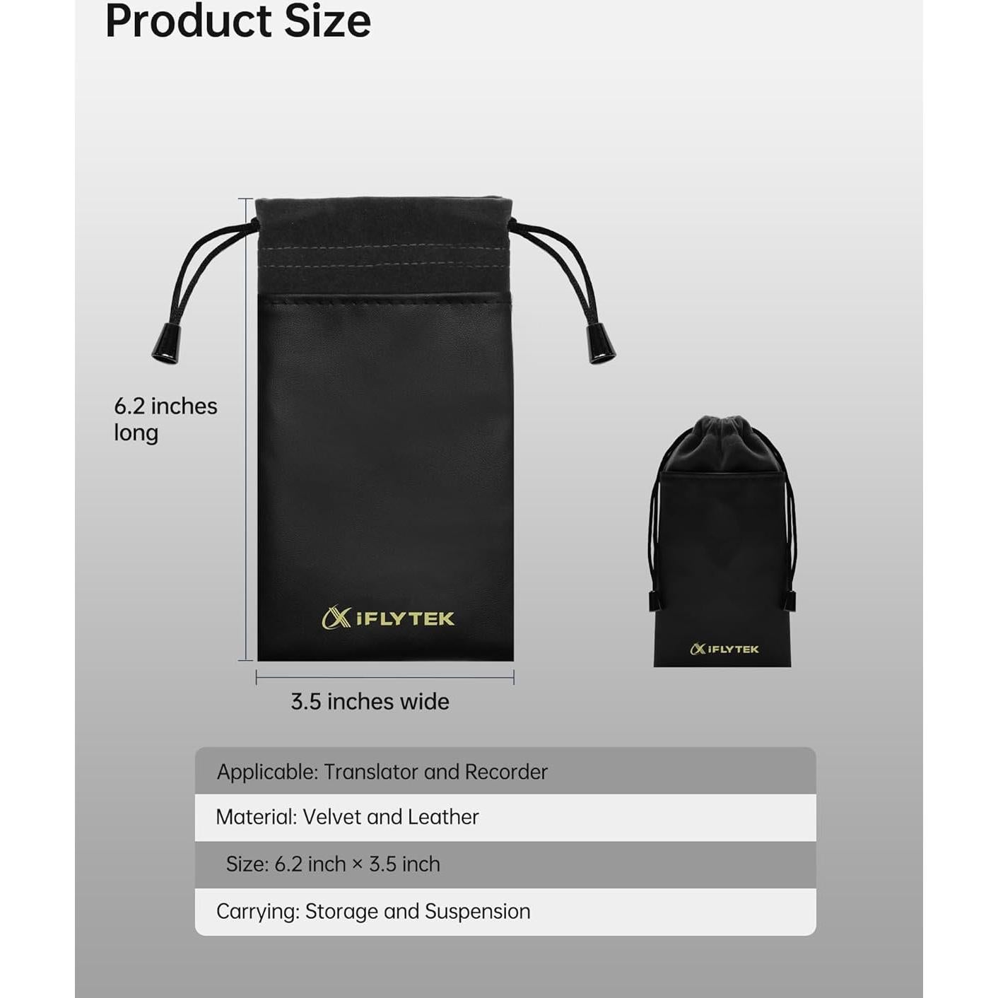 Bolsa Protectora iFLYTEK para Grabadora de Voz 15x8 cm