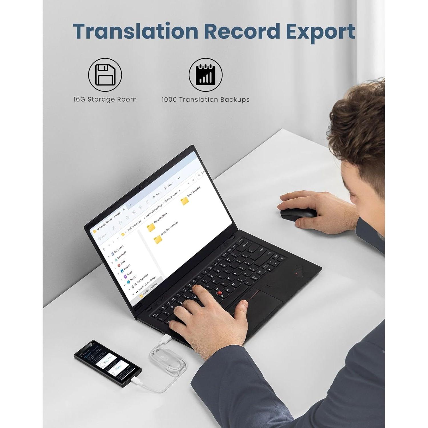 Traductor de Idiomas iFLYTEK AIT2221T 5" Voz en Tiempo Real