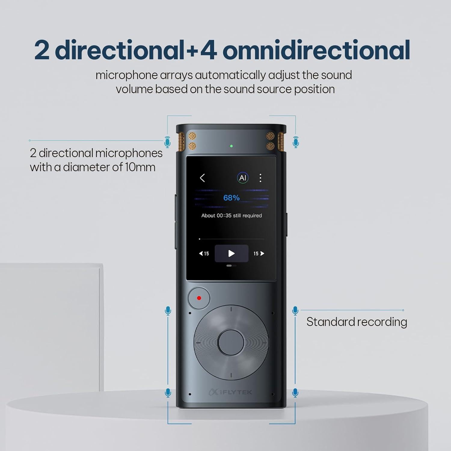 Grabadora de Voz AI iFLYTEK SR302 Pro con Transcripción