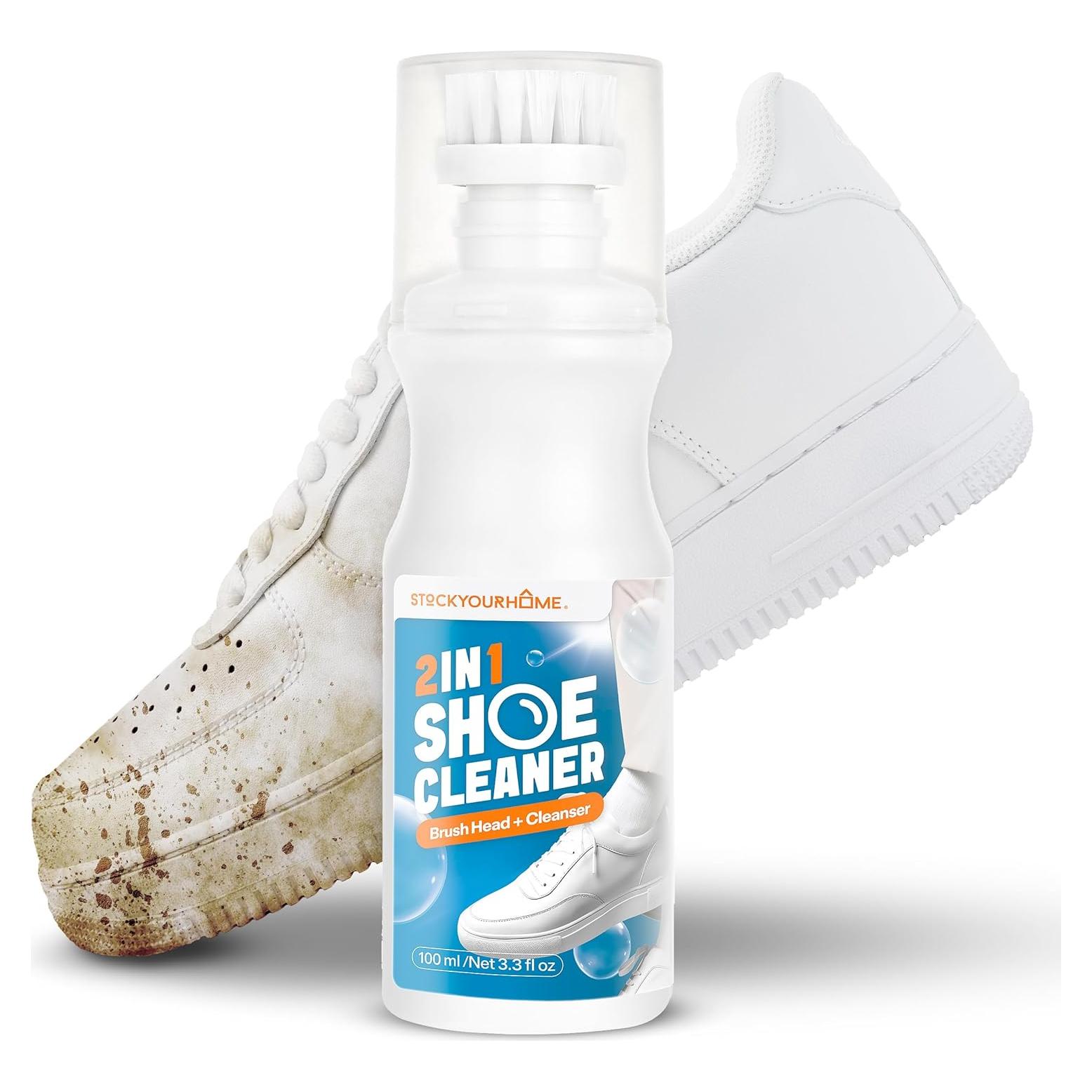 Kit de Limpieza de Zapatos 2 en 1 Stock Your Home - Cepillo y Spray
