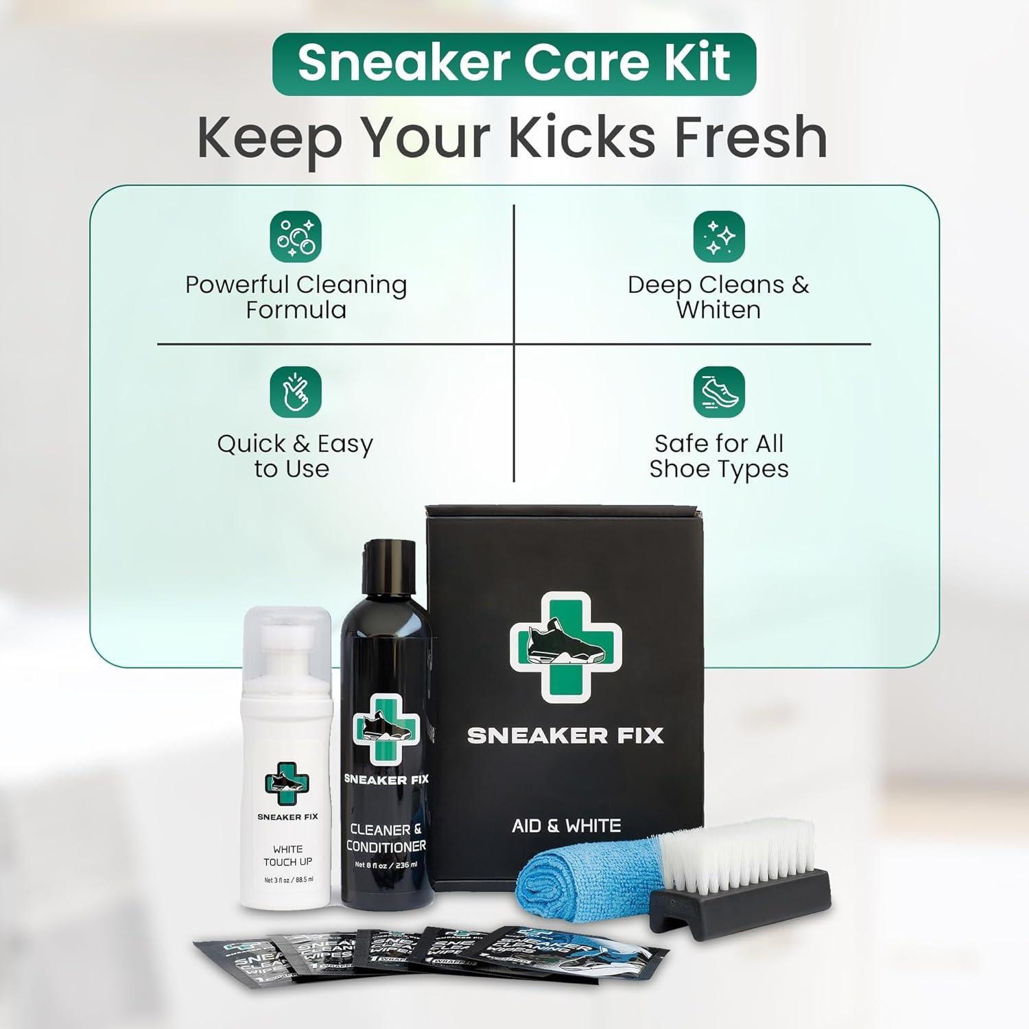 Kit de Limpieza de Zapatos - Limpiador Ecológico 236ml