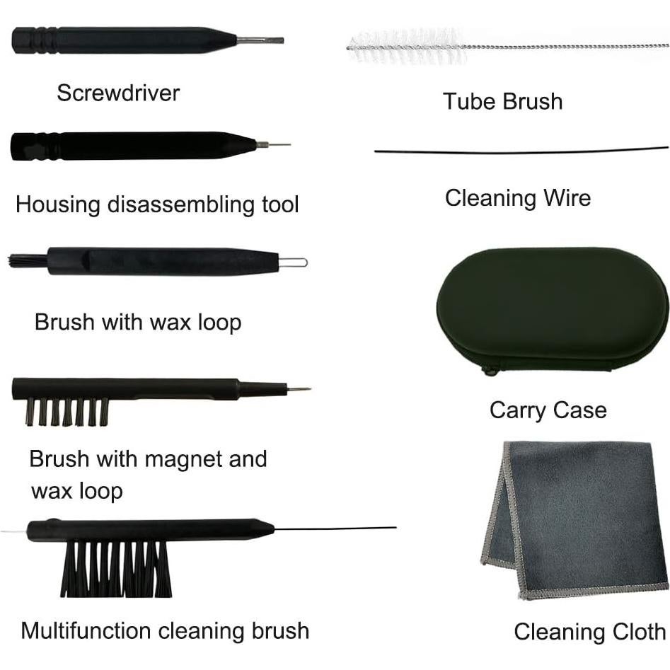 Kit de limpieza de audífonos Anico - 8 piezas reutilizables