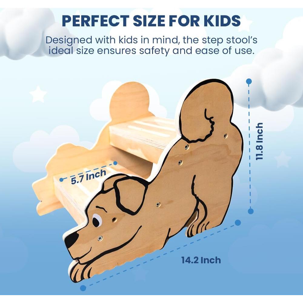 Escalera de Madera para Niños Motherly Haven 2 Escalones Antideslizante