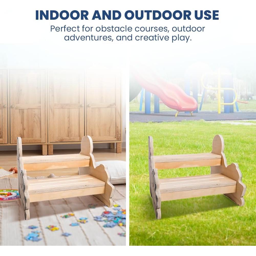 Escalera de Madera para Niños Motherly Haven 2 Escalones Antideslizante