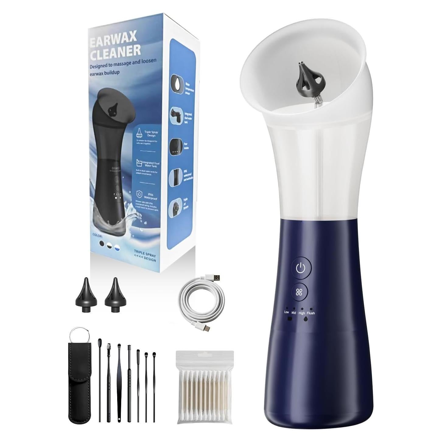 Limpiador de Oídos Eléctrico Acutedge con Tanque Integrado - 4 Modos