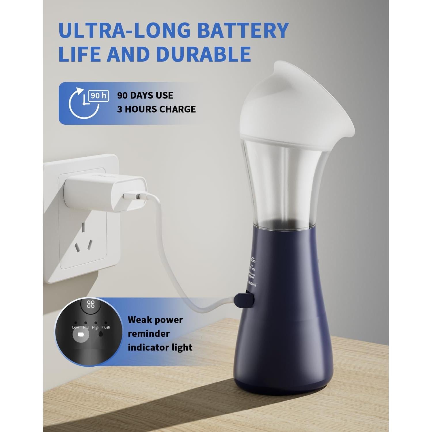 Limpiador de Oídos Eléctrico Acutedge con Tanque Integrado - 4 Modos