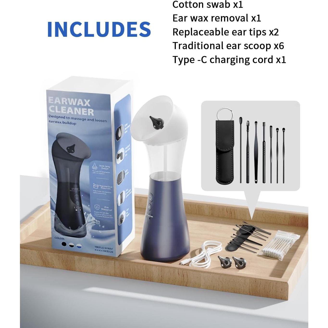 Limpiador de Oídos Eléctrico Acutedge con Tanque Integrado - 4 Modos