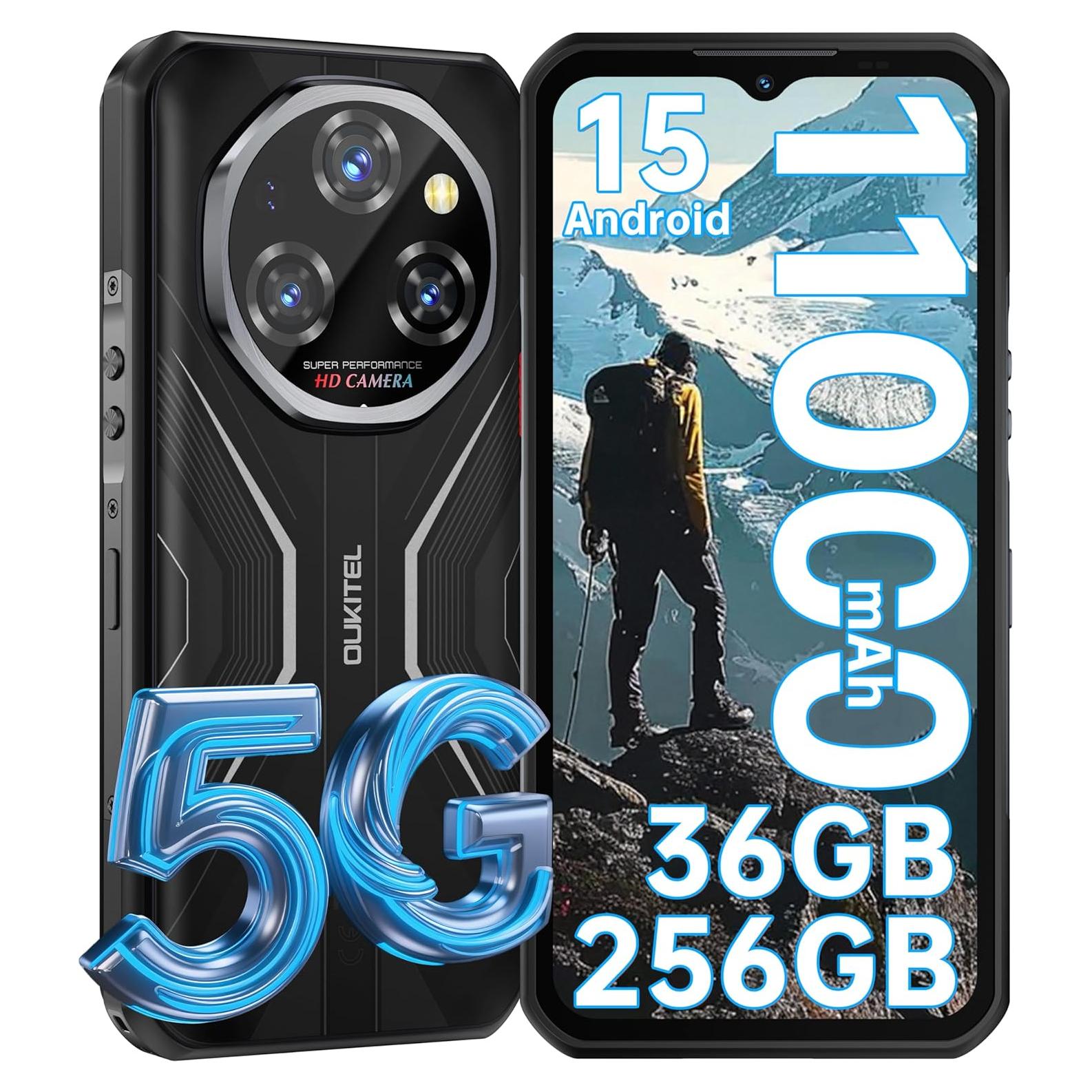OUKITEL WP55 5G Teléfono Resistente 6.6" FHD+ 11000mAh 36GB RAM