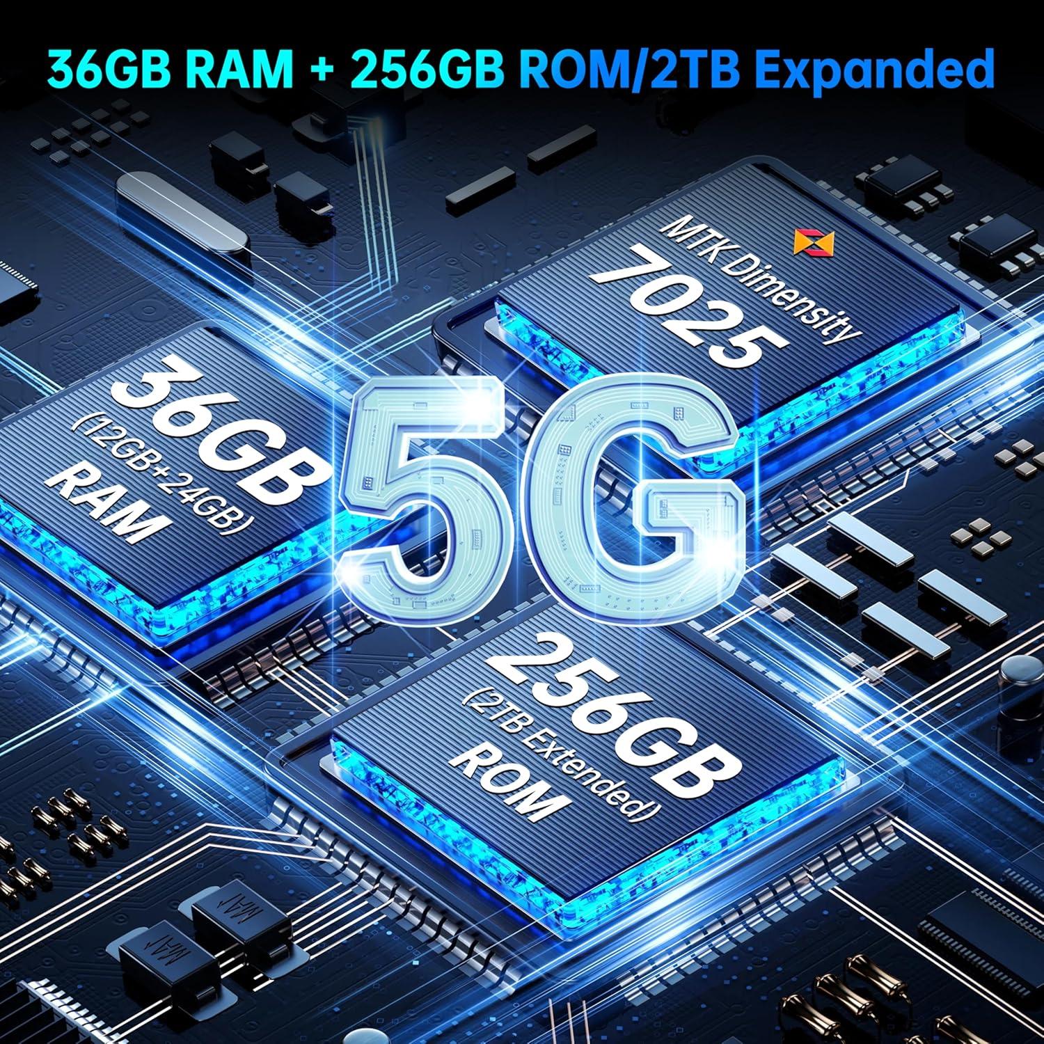 OUKITEL WP55 5G Teléfono Resistente 6.6" FHD+ 11000mAh 36GB RAM