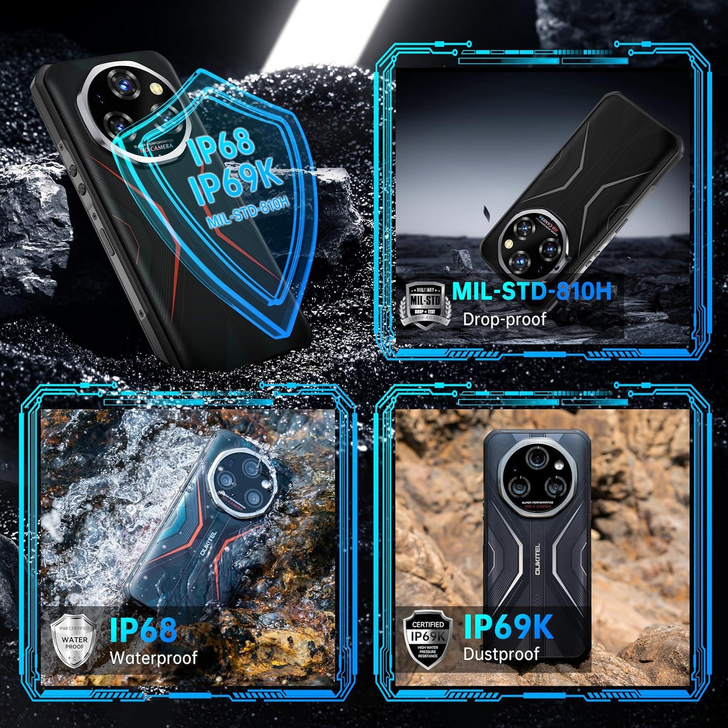 OUKITEL WP55 5G Teléfono Resistente 6.6" FHD+ 11000mAh 36GB RAM