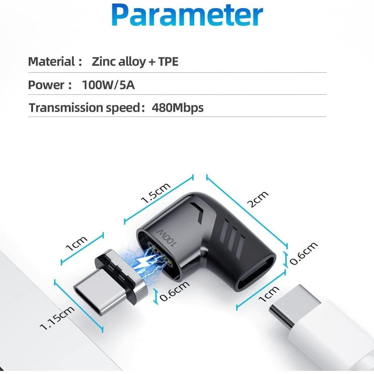 Adaptador Magnético BoxWave para ORDRO M5 - 100W Carga Rápida