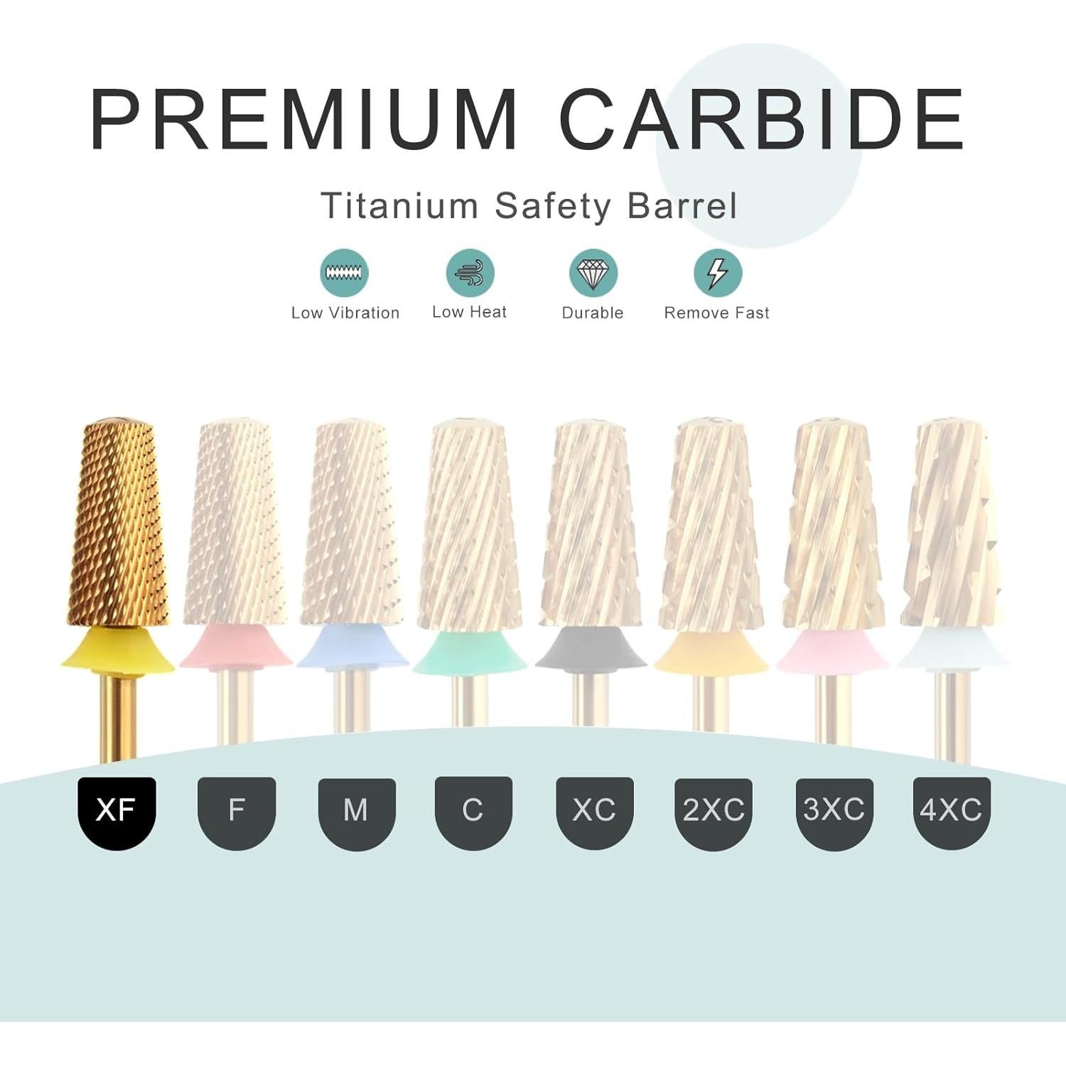 Brocas de Uñas Tapered de Seguridad Hytoos 2 Pcs 3/32"