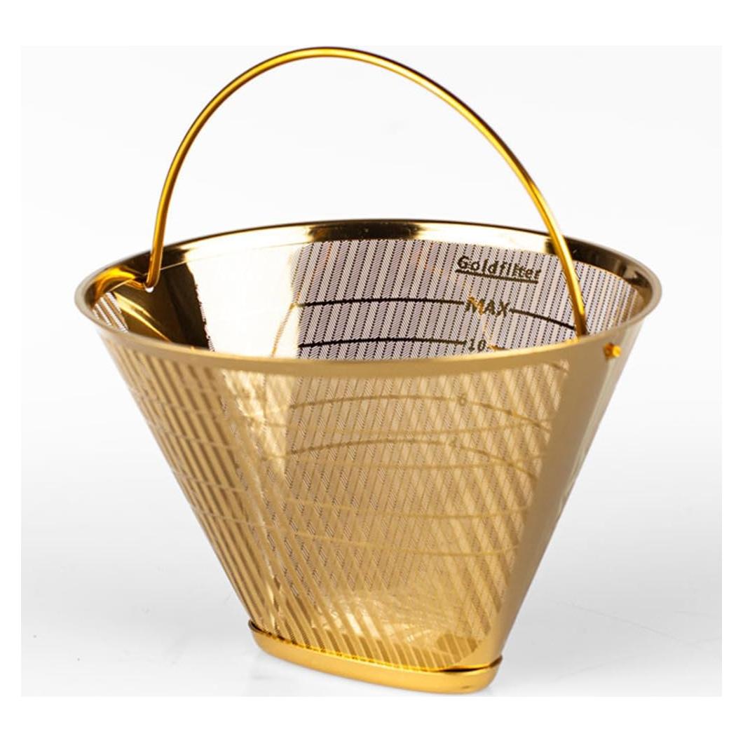 Filtro de café #4 Designandgrace de titanio dorado 11.74 cm