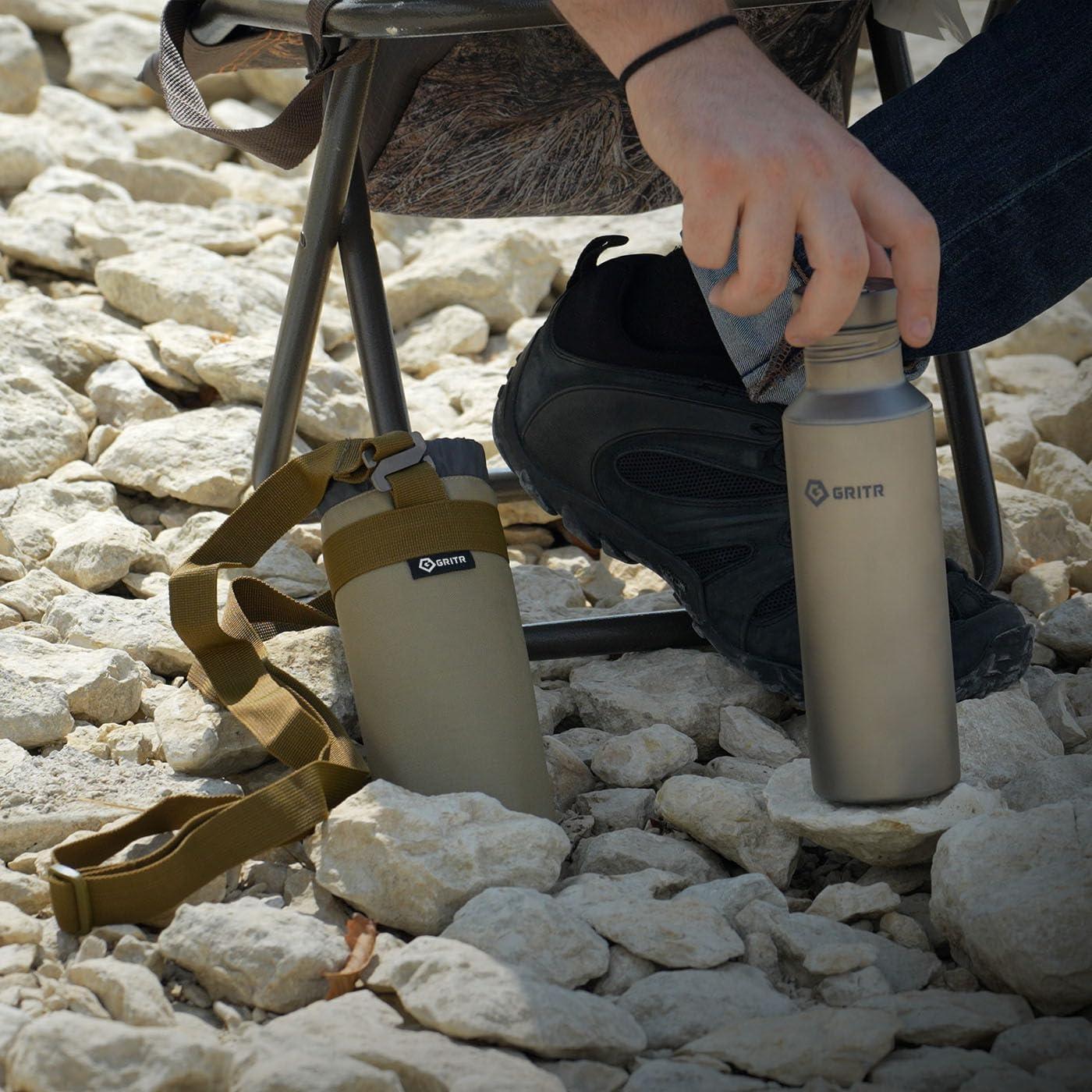 Botella de Agua Deportiva GRITR 700 ml Titanio Ultraligera