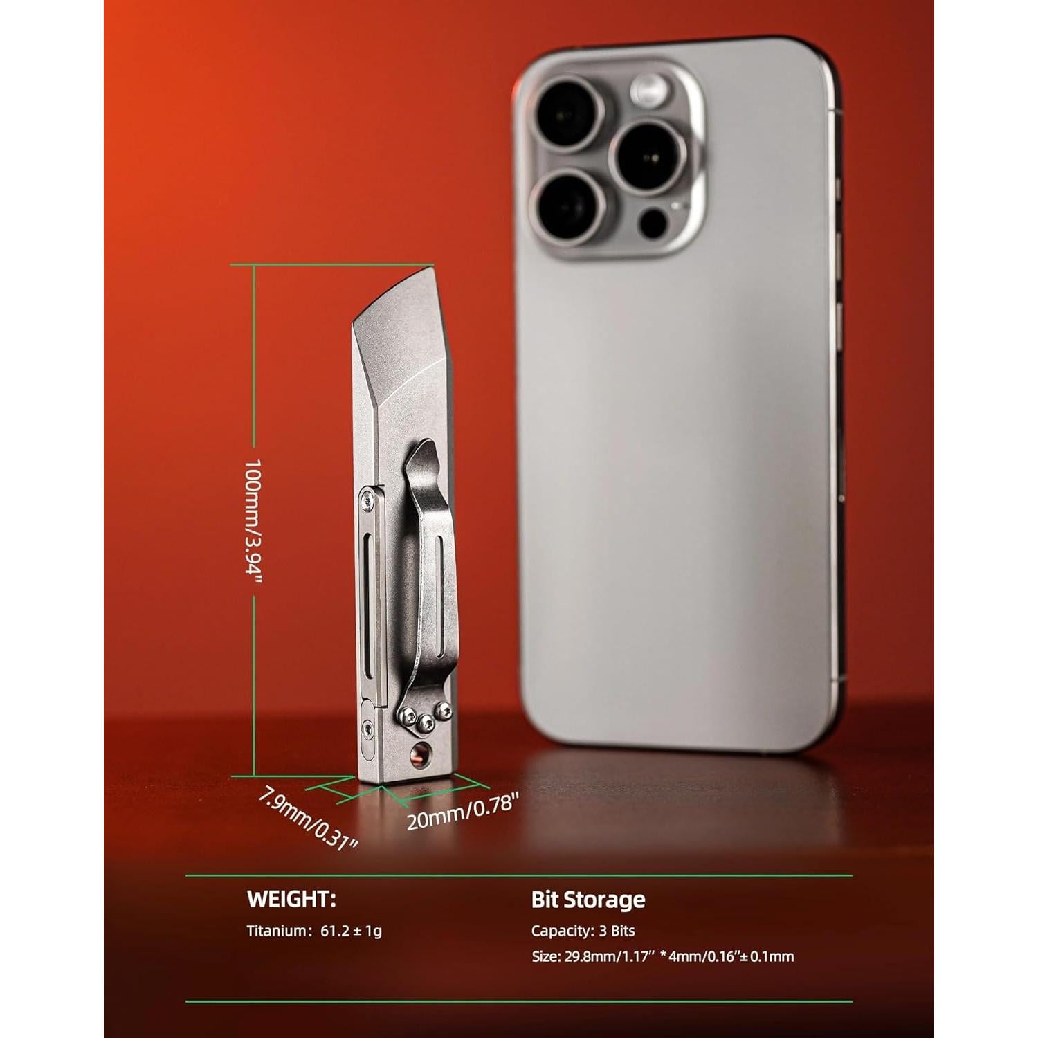 Multiherramienta MecArmy RL4 de Titanio EDC con 6 Puntas