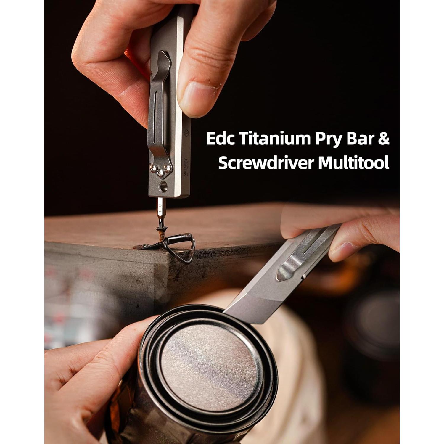 Multiherramienta MecArmy RL4 de Titanio EDC con 6 Puntas