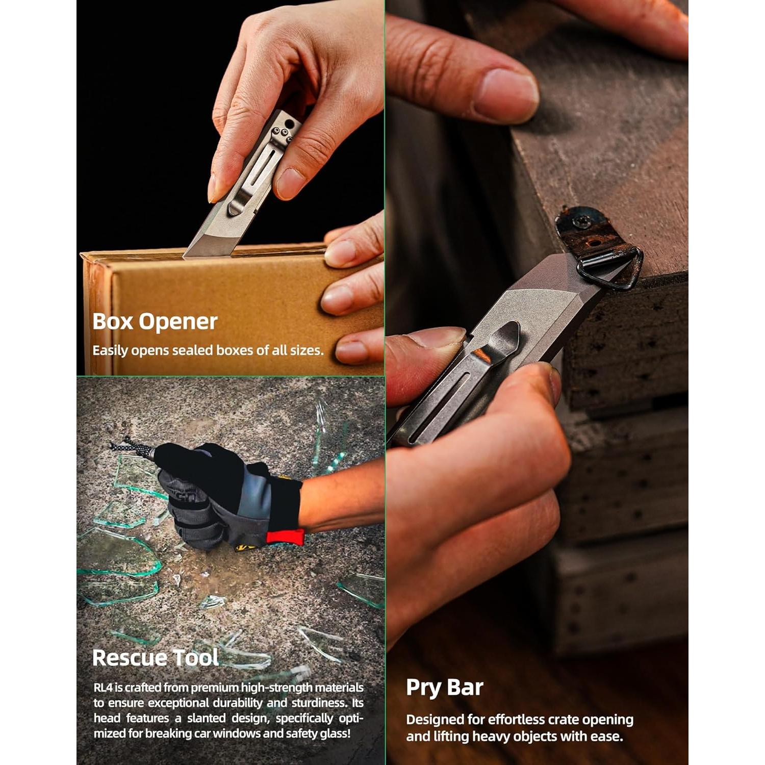 Multiherramienta MecArmy RL4 de Titanio EDC con 6 Puntas