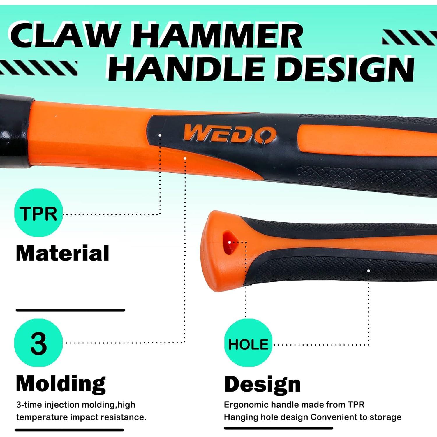 Martillo de Garra No Chispeante WEDO 1.45kg 330mm Bronce Aluminio