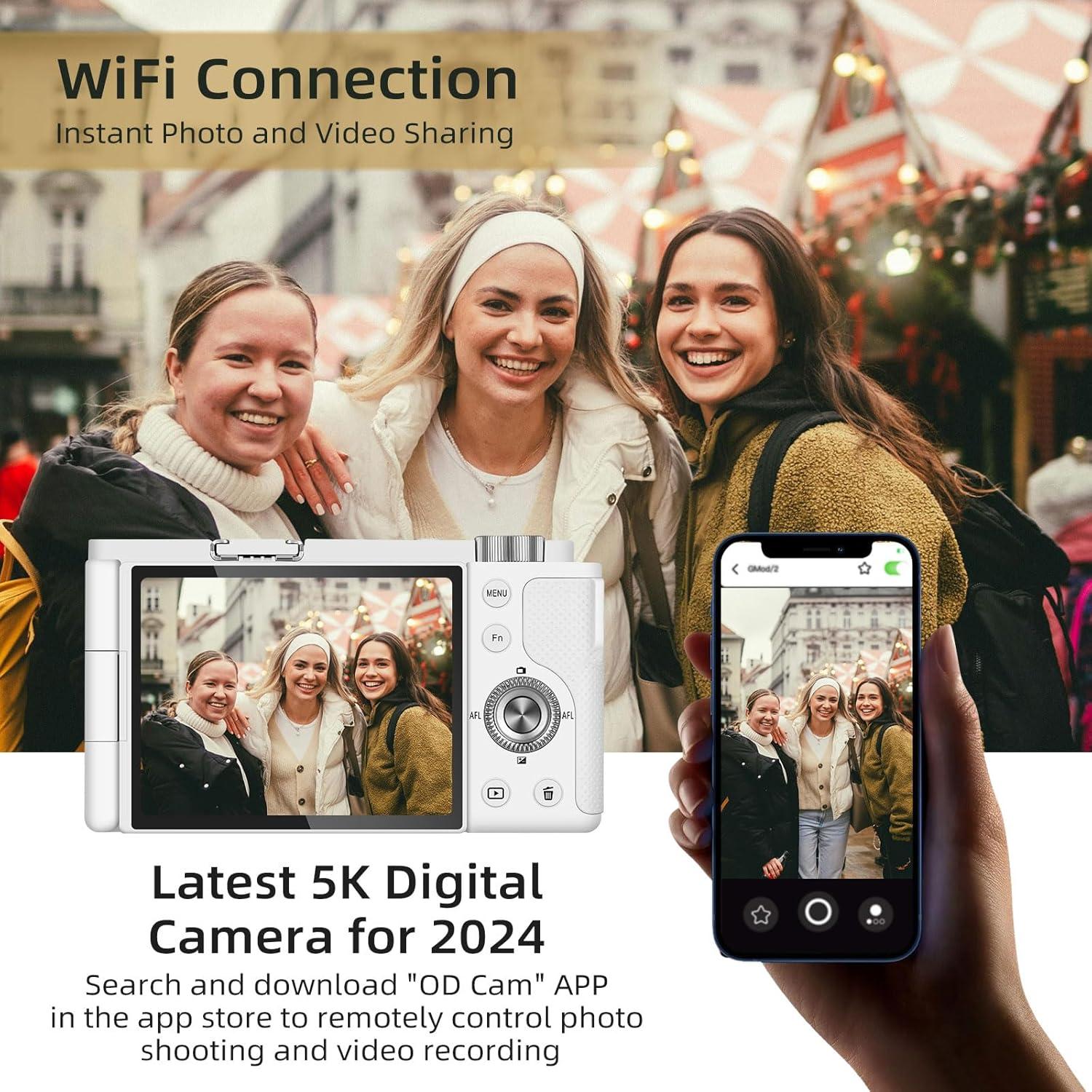 Cámara Digital ORDRO G730 64MP 5K con Zoom Óptico 12X